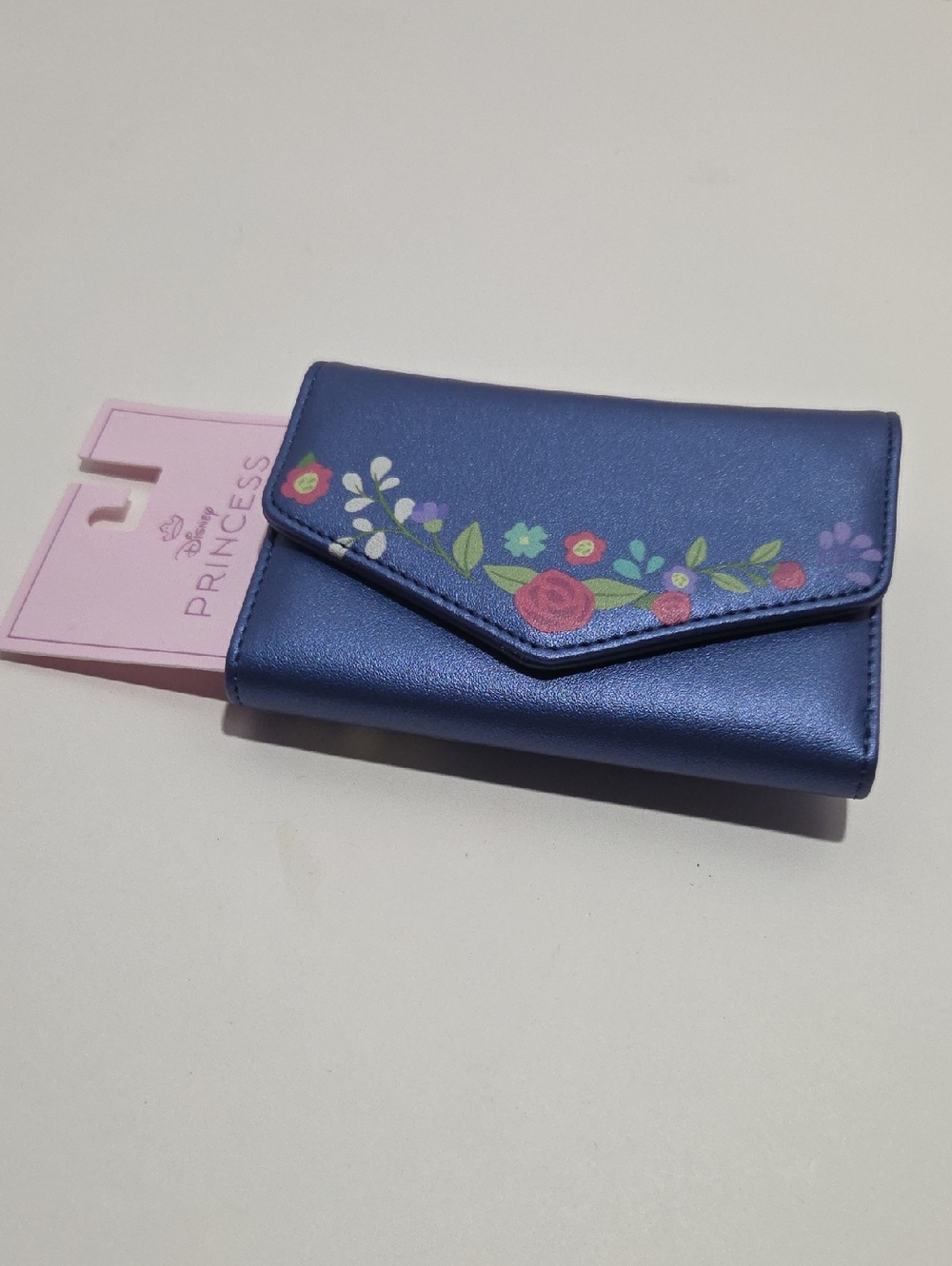 Disney Princess Trifold Blue Floral Women's Wallet